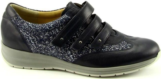 Durea - 6155 - Klittenbandschoenen - Blauw - Leer