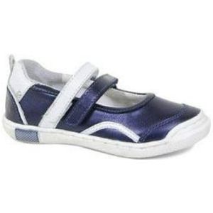 Jochie & Freaks - Bandschoenen - Blauw Metallic - Leer