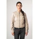 1101-0706 Candie Blouson Jacket - Kleur: Ivory - 100% Leer