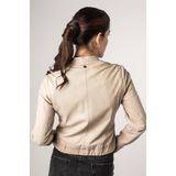 1101-0706 Candie Blouson Jacket - Kleur: Ivory - 100% Leer