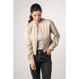 1101-0706 Candie Blouson Jacket - Kleur: Ivory - 100% Leer