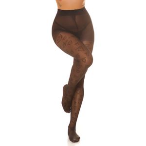 Panty met ""Love"" print zwart