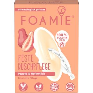 Foamie - Vaste Douchegel - Papaja en Havermout - 80 g - 100% Veganistisch - Plasticvrij