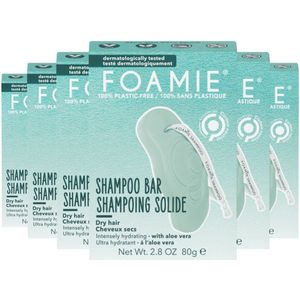 Foamie - Aloe You Vera Much - Shampoo Bar - 6x - Voor Droog Haar