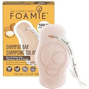 Foamie Solides biologische shampoo voor droog en kroezend haar met arganolie die glans en zachtheid geeft • 100% plasticvrij en veganistisch