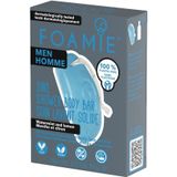 Foamie 3-in-1 huid- en haarverzorging voor heren, shampoo en baardshampoo, vaste zeep en gezichtsreiniger voor heren, 100% veganistisch, 90 g