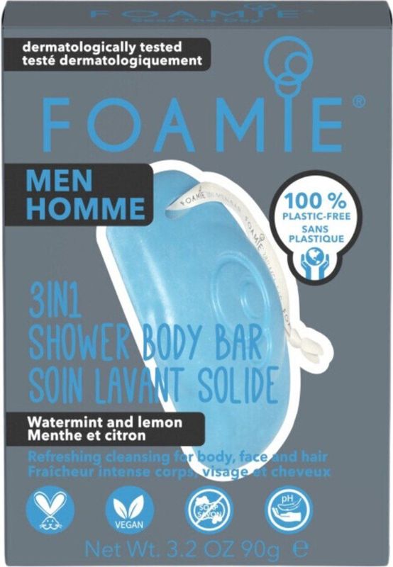 Foamie - 3-in-1 Bar - Seas The Day - 90gr - Watermunt - Citroen