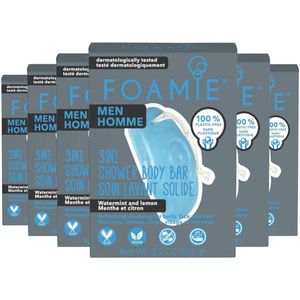 Foamie - Men 3-In-1 Bar - Watermint & Lemon - 90 gr - Plasticvrije Douchebar
