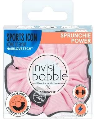 invisibobble Haargummi Pink Scrunchie Pink Mantra, Haargummis starker Halt für Mädchen & Damen, Scrunchies Pink Schwarz, designed im Herzen Münchens