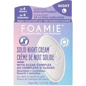 Foamie Solid Face Night Creme - Anti-rimpel crème voor vrouwen hydraterende oog- en gezichtscrème - nachtcrème gezicht en oogcontour anti-rimpel 35g