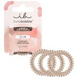 Invisibobble Slim Bronze and Kralen Elastieken, spiraalelastiekjes voor meisjes en vrouwen, sterke grip en haarbescherming, anti-breuk, 3-delig, ontworpen in Duitsland