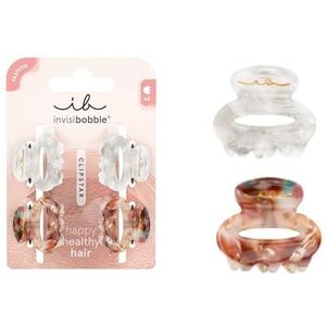 invisibobble Clipstar Petit Bijoux S | Stijlvol en haarvriendelijk haaraccessoire | 4 stuks