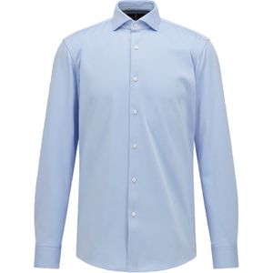 BOSS Hank slim fit overhemd, structuur, blauw