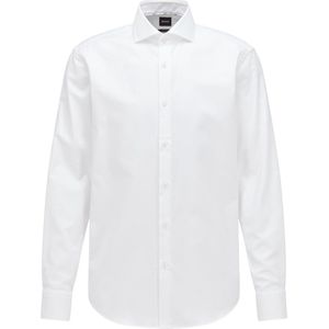 BOSS - Joe - Overhemd - Wit - Regular Fit - Structuurweving
