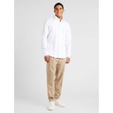 HUGO BOSS - Effen Overhemd - Wit - Katoen/Polyester - Licht Getailleerd