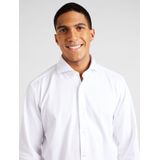 HUGO BOSS - Effen Overhemd - Wit - Katoen/Polyester - Licht Getailleerd