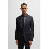 BOSS - Overhemd - Grijs - Regular Fit - Lange Mouwen - Structuurweving