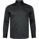 BOSS - Overhemd - Grijs - Regular Fit - Lange Mouwen - Structuurweving