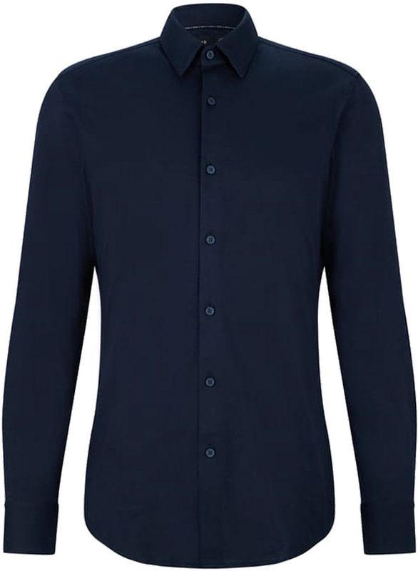 Boss Black - Heren Overhemd - Donkerblauw - Hank Kent
