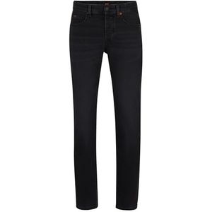 Heren Hugo Boss Taber Tapered-Fit Jeans in Zwart