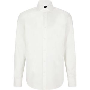BOSS Joe Regular Fit Overhemd - Structuur - Wit - Strijkvriendelijk