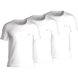 BOSS Tshirt Rn 3p Classic T-shirt voor heren (3 stuks), Wit 100