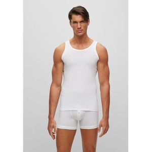 HUGO BOSS Modern stretch tanktops slim fit (2-pack), heren singlets O-hals, wit