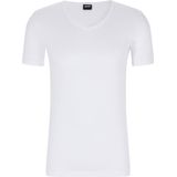 HUGO BOSS Modern stretch T shirts slim fit (2 pack) heren T shirts V hals wit