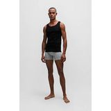 BOSS Herentanktop, origineel onderhemd van katoen met fijne RIPP-structuur, zwart 1, XL