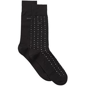 Hugo Boss BOSS 2-pack sokken minipattern logo zwart heren