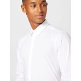 HUGO - Elisha - Overhemd - Wit - Slim Fit, Popeline, Lange Mouwen, Easy Iron
