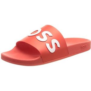 BOSS Bay_it_Slid_rblg slippers voor heren, Bright Red623, 48 EU