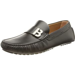 BOSS Driver Mocc Mocassins voor heren, van nappaleer, met metalen B-detail, maat, Dark Blue401, 39.5 EU