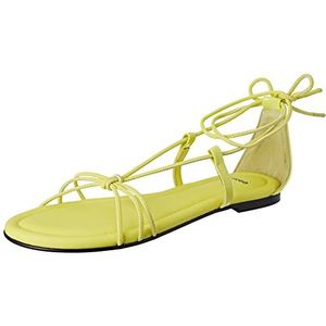 HUGO Dames Gracemignonflats-c sandalen, Bright Yellow735, 35 EU