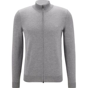 BOSS - Balonso - Vest - Zilver - 100% Wol - Regular Fit