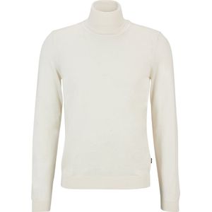 BOSS Musso slim fit trui wol - heren coltrui - wit