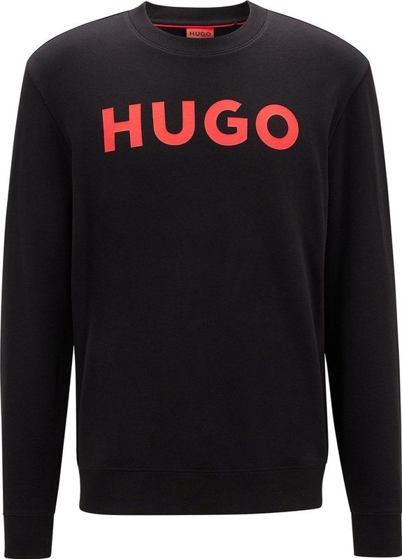 HUGO - 50477328 - Sweatshirt - Zwart - Regular Fit - Lange Mouwen - Biologisch Katoen