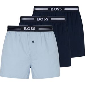 Hugo Boss - BOSS 3-pack Wijde Boxershorts - Basic Blauw - Heren