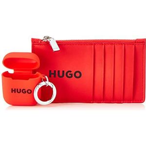 HUGO Lexi Bi-Fold Wallet, cadeauset voor dames, Bright Red621, AirPods 1 & 2, Bright Red621, AirPods 1 & 2