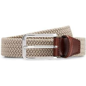 BOSS leren heren riem, licht beige -  Maat: 105cm