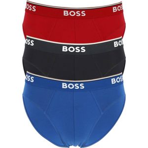 BOSS - 50475273 Pack 3 Logo Slips - Zwart, Rood, Blauw - Katoen