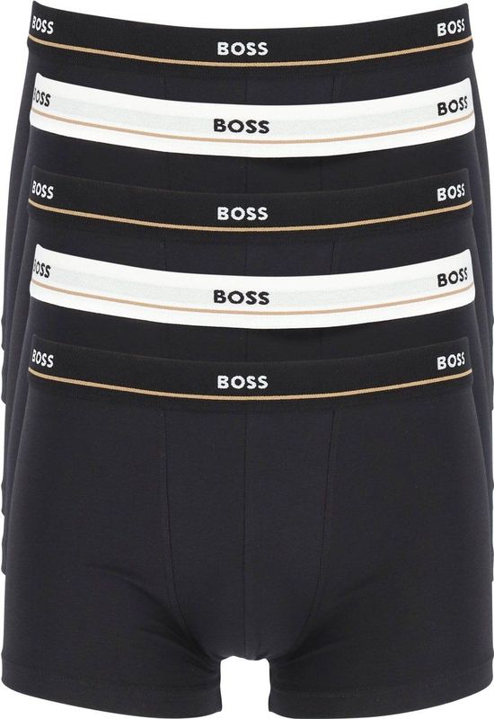 BOSS Trunk »Trunk 5P Essential«, (Packung, 5 St., 5er Pack), mit modischem, teilweise kontrastfarbenen BOSS Logo-Elastikbund