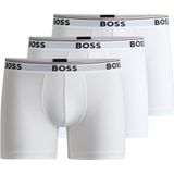 BOSS Langer Boxer »Boxer Brief 3P«, (Packung, 3er-Pack), mit farblich passendem Webbund