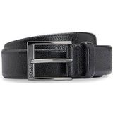 BOSS leren heren riem, zwart -  Maat: 115cm