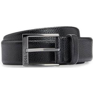 BOSS leren heren riem, zwart -  Maat: 115cm