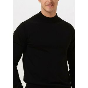 HUGO - Sweater - Blauw - 60% Duurzame Wol - Slim Fit - Opstaande Halslijn