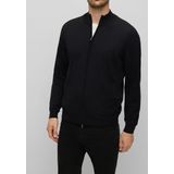 BOSS Balonso regular fit vest wol - heren vest middeldik - zwart