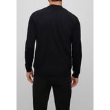 BOSS Balonso regular fit vest wol - heren vest middeldik - zwart