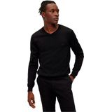 Hugo - V-hals Wollen Vest - Zwart - Heren