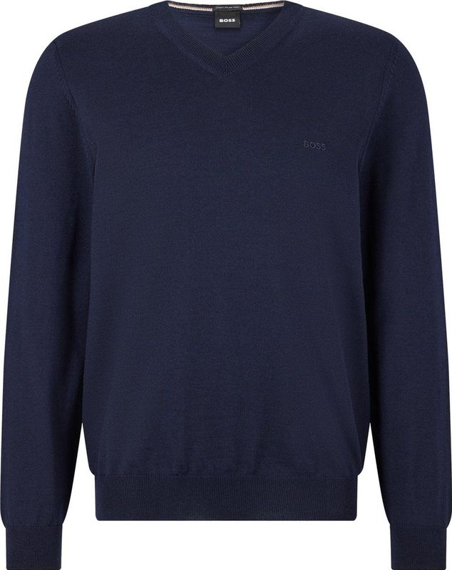 BOSS - Trui Baram Navy - Heren - Regular-fit
